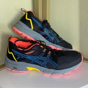 Asics Womens Gel Venture 8 1012A708 Black Running Shoes Sneakers Size 11